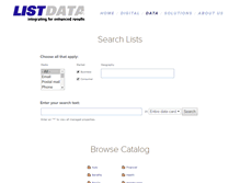 Tablet Screenshot of lists.listdata.com